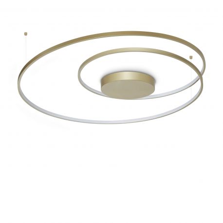 Lustre aplicate - Lustra LED aplicata design circular OZ PL D100 ON-OFF OTTONE 3000K