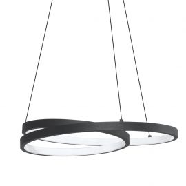 Pendule, Lustre suspendate - Lustra LED suspendata design circular OZ SP D040 ON-OFF NERO 3000K