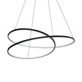 Lustra LED suspendata design circular OZ SP D100 ON-OFF NERO 3000K