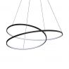Lustra LED suspendata design circular OZ SP D100 ON-OFF NERO 3000K
