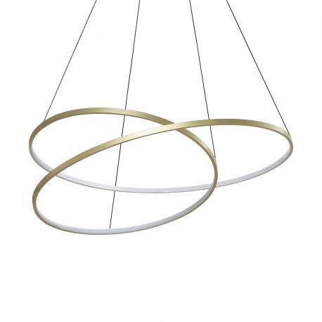 Pendule, Lustre suspendate - Lustra LED suspendata design circular OZ SP D100 ON-OFF OTTONE 3000K