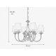 Candelabre, Lustre - Candelabru din alama cu motiv floral stilizat Ginevra