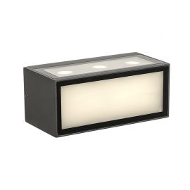 Aplica LED perete exterior IP65 CANCUN gri inchis