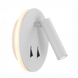 Aplice, corpuri de iluminat pentru pereti - Aplica perete lumina ambientala, spot directionabil CAYMAN alb