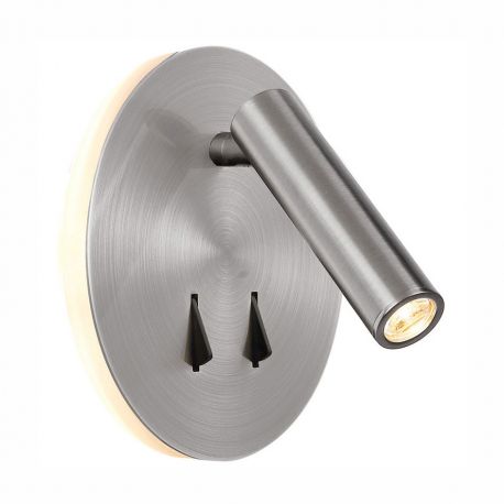 Aplice, corpuri de iluminat pentru pereti - Aplica perete lumina ambientala, spot directionabil CAYMAN nickel satinat