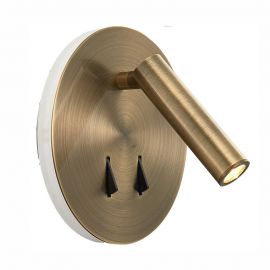 Aplice, corpuri de iluminat pentru pereti - Aplica perete lumina ambientala, spot directionabil CAYMAN alama antic