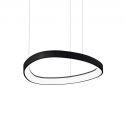 Lustra LED suspendata design circular GEMINI SP D042 ON-OFF NERO 4000K