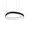 Lustra LED suspendata design circular GEMINI SP D042 ON-OFF NERO 4000K
