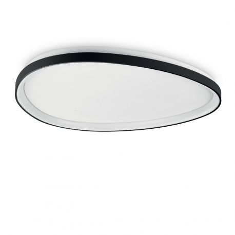 Plafoniere - Plafoniera LED design circular GEMINI PL D081 ON-OFF NERO 4000K