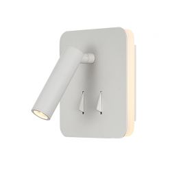 Aplice, corpuri de iluminat pentru pereti - Aplica perete lumina ambientala, spot directionabil CAYMAN alb