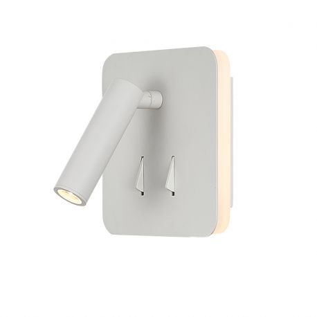 Aplice, corpuri de iluminat pentru pereti - Aplica perete lumina ambientala, spot directionabil CAYMAN alb