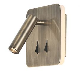 Aplice, corpuri de iluminat pentru pereti - Aplica perete lumina ambientala, spot directionabil CAYMAN alama antic