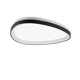 Plafoniere - Plafoniera LED design circular GEMINI PL D061 ON-OFF NERO 4000K