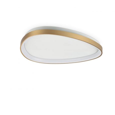 Plafoniere - Plafoniera LED design circular GEMINI PL D061 ON-OFF OTTONE 4000K