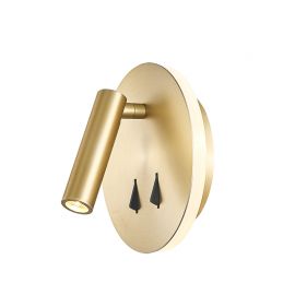 Aplice, corpuri de iluminat pentru pereti - Aplica perete lumina ambientala, spot directionabil CAYMAN auriu