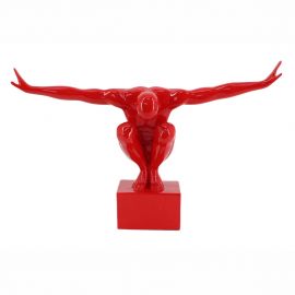 Statueta decorativa HIGH DIVER 50cm rosu