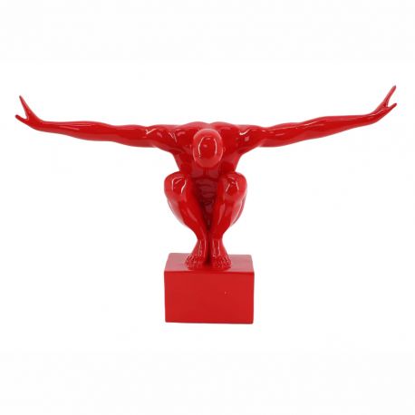 Statuete - Statueta decorativa HIGH DIVER 50cm rosu