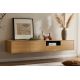 Comode - Comoda TV suspendata LOFT 200cm natur/ negru
