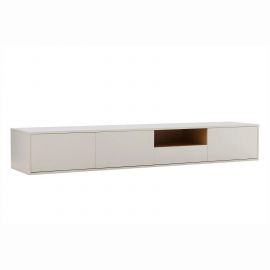 Comoda TV suspendata LOFT 200cm alb/ natur