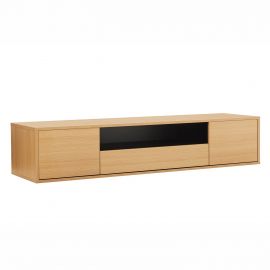 Comoda TV suspendata LOFT 150cm natur/ negru