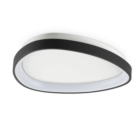 Plafoniere - Plafoniera LED design circular GEMINI PL D042 ON-OFF NERO 4000K