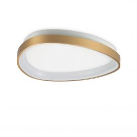 Plafoniera LED design circular GEMINI PL D042 ON-OFF OTTONE 4000K 