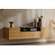 Comode - Comoda TV suspendata LOFT 160cm natur/ negru
