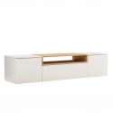 Comoda TV suspendata LOFT 160cm natur/ alb