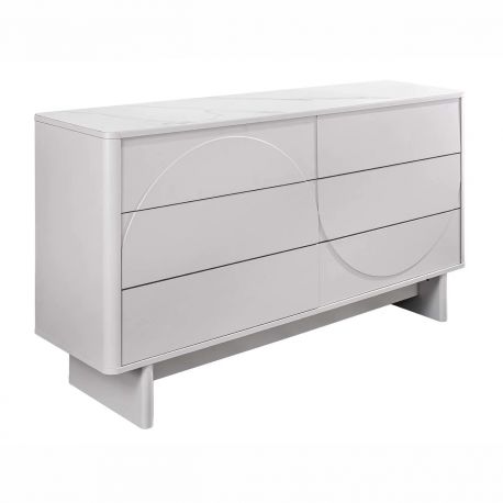 Comode - Comoda cu sertare si blat ceramic SAVOY 150cm alb
