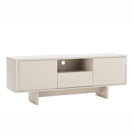 Comode - Comoda TV cu blat ceramic SAVOY 150cm alb