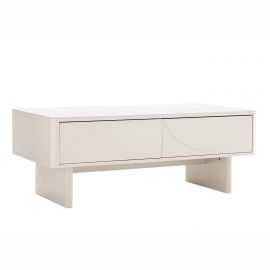 Masute Living - Masuta de cafea cu blat ceramic SAVOY 120cm alb