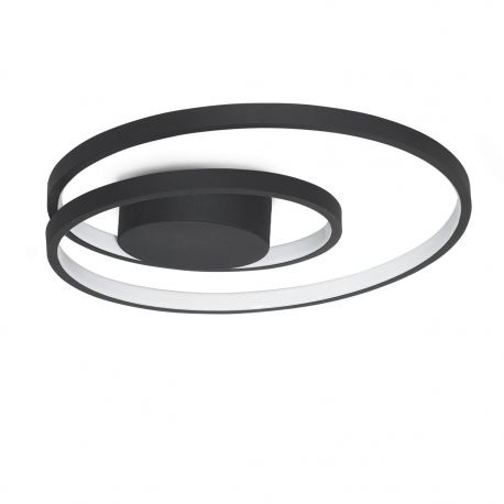 Plafoniere - Plafoniera LED design circular OZ PL D040 ON-OFF NERO 3000K