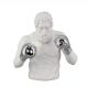 Statueta decorativa BOXER 50cm alb/ argintiu