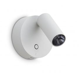 Aplice cu Spot - Aplica cu reader LED directionabil USB-C ELF AP BIANCO