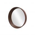 Oglinda de perete rotunda PORTRAIT 70cm furnir nuc