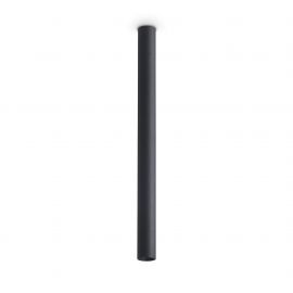 Plafoniere cu spoturi, Spoturi aplicate - Spot aplicat tavan LOOK LED PL1 ROUND D30 H400 ON-OFF NERO 3000K