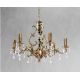 Candelabre, Lustre - Candelabru 6 brate din alama si cristal Venezia