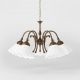 Candelabre, Lustre - Candelabru 5 brate din alama si abajur ceramic Zefira