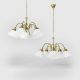 Candelabre, Lustre - Candelabru 5 brate din alama si abajur ceramic Zefira