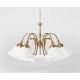 Candelabre, Lustre - Candelabru 5 brate din alama si abajur ceramic Zefira