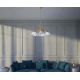 Candelabre, Lustre - Candelabru 5 brate din alama si abajur ceramic Zefira
