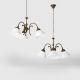 Candelabre, Lustre - Candelabru 3 brate din alama si abajur ceramic Zefira