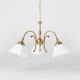 Candelabre, Lustre - Candelabru 3 brate din alama si abajur ceramic Zefira