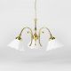 Candelabre, Lustre - Candelabru 3 brate din alama si abajur ceramic Zefira