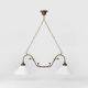 Candelabre, Lustre - Candelabru 2 brate din alama si abajur ceramic Zefira