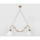 Candelabre, Lustre - Candelabru 2 brate din alama si abajur ceramic Zefira