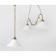 Candelabre, Lustre - Candelabru 2 brate din alama si abajur ceramic Zefira