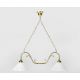 Candelabre, Lustre - Candelabru 2 brate din alama si abajur ceramic Zefira