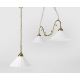 Candelabre, Lustre - Candelabru 2 brate din alama si abajur ceramic Zefira