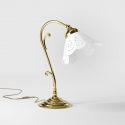 Lampa de masa din alama si abajur ceramic Zefira